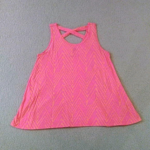 Neon Pink and Orange Tank Top - Picture 1 of 4